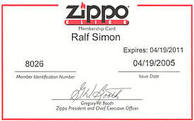 Zippo Click Membercard